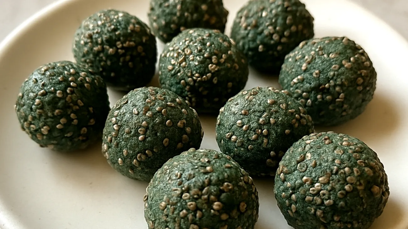 Boules d'énergie aux graines de chia et spiruline"