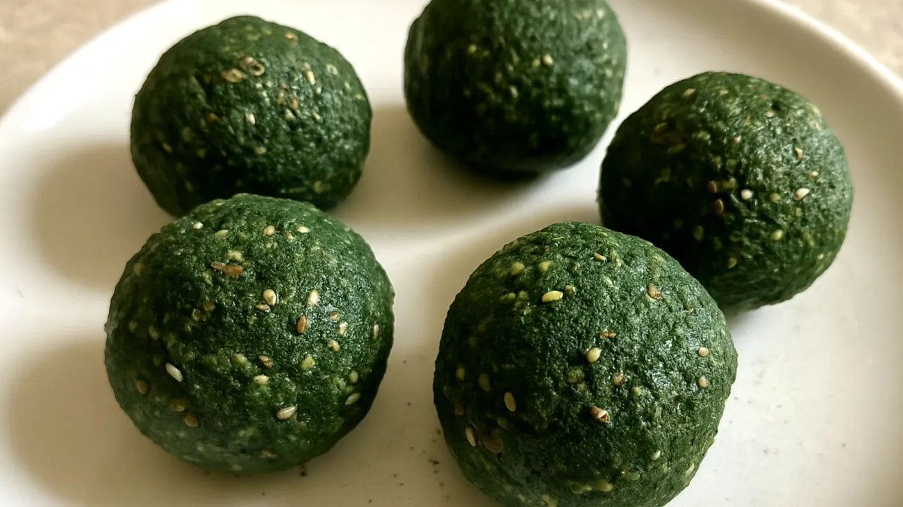 Boules d'énergie aux graines de chia et spiruline"