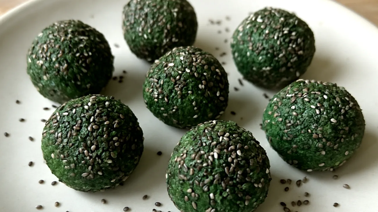 Boules d'énergie aux graines de chia et spiruline"