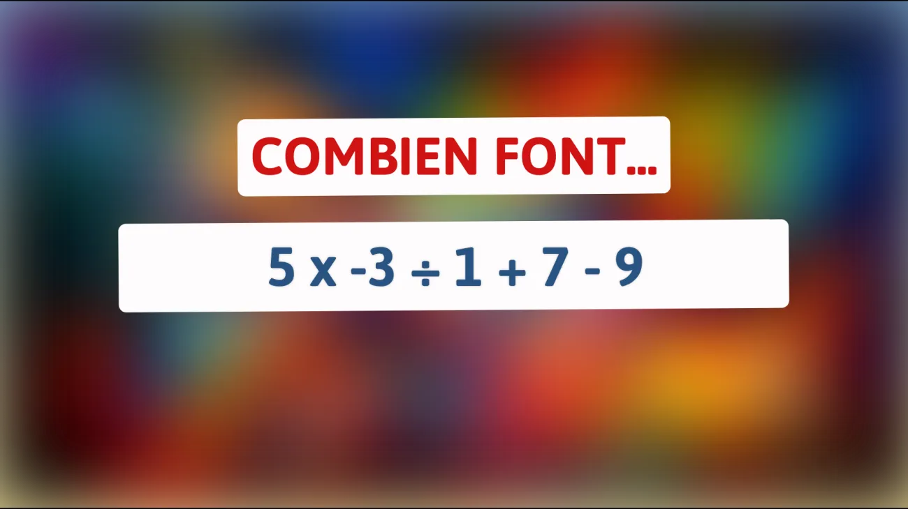 Défiez votre logique avec cette énigme mathématique réservée aux esprits aiguisés : pouvez-vous trouver la réponse ?"