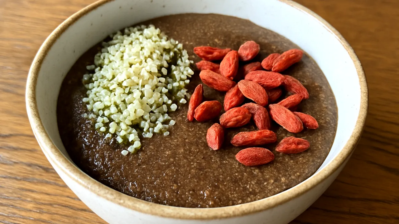 Porridge de teff aux graines de chanvre et baies de goji"
